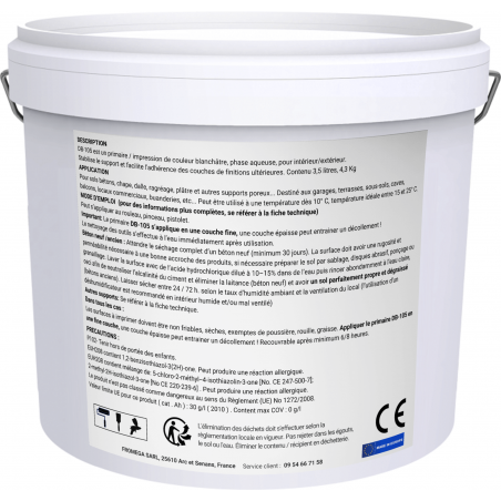 DB-105 Primaire sol pour peinture époxy - Forte adhérence, Haute Protection humidité