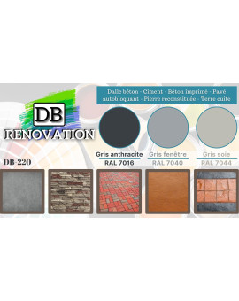 DB-230 Peinture sol terrasse pour béton - Forte protection UV - Haute imperméabilité - Kit 5,5-11KG