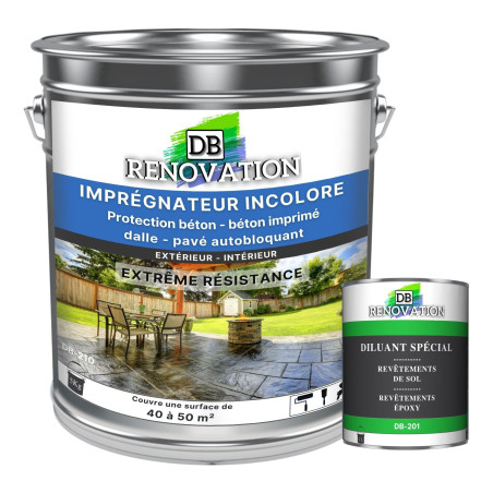 DB-210A Vernis sol béton incolore - Protection hydrofuge - Kit 5-10KG