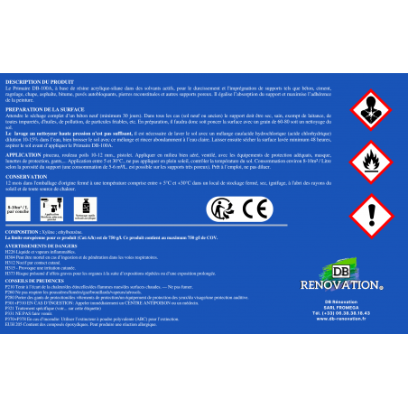 DB-100A Primaire sol béton - Haute protection humidité 3.5 - 7L