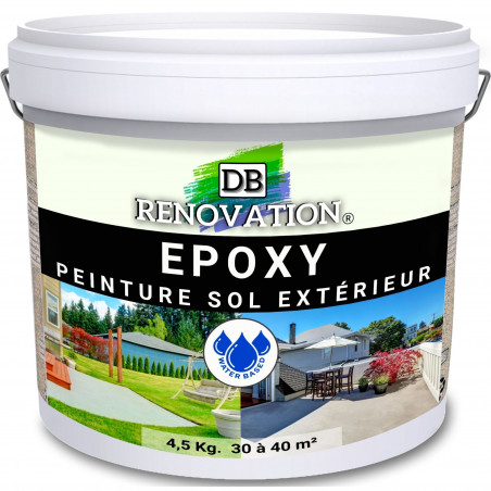 DB RENOVATION Peinture Epoxy sol Résistance Extérieur Terrasse/Balcon