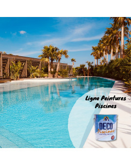 DECO-245 Peinture piscine 3 en 1 - Hydrofuge, Haute résistance au chlore, alcalis
